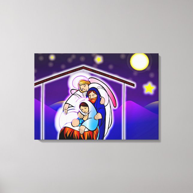 Christmas Nativity Canvas Print (Front)