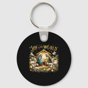 Christmas Nativity Christian Birth Of Jesus Joy To Keychain