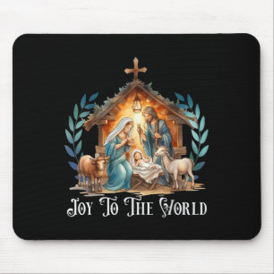 Christmas Nativity Christian Birth Of Jesus Joy To Mouse Pad