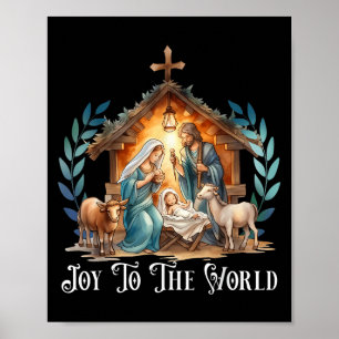 Christmas Nativity Christian Birth Of Jesus Joy To Poster