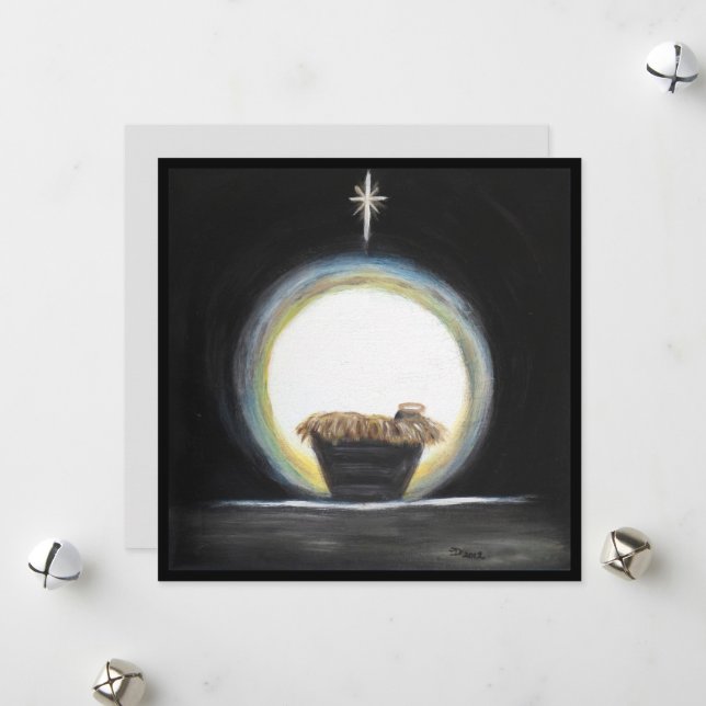 Christmas Nativity Christmas Card (Front/Back In Situ)