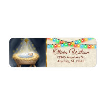 Christmas Nativity & Festive Lights Return Address