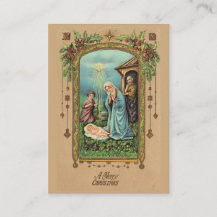 Christmas Nativity Greeting Holy Card