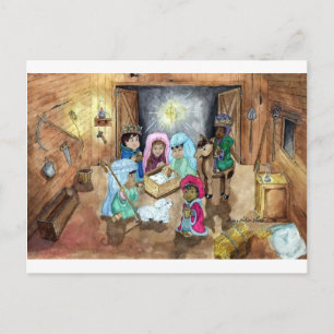 Christmas Nativity Holiday Postcard