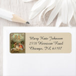 Christmas Nativity Holy Family<br><div class="desc">Beautiful vintage image of the Christmas Nativity featuring St. Joseph, Mary, and Baby Jesus in the manger, lovingly displayed on these personalized address labels. Perfect for adding a timeless, sacred touch to your holiday correspondence, these labels bring the spirit of Christmas to every card and package. Ideal for sharing the...</div>