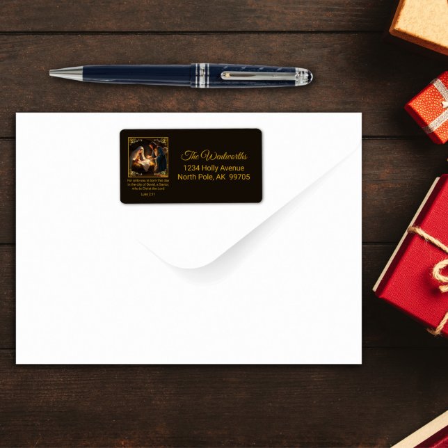 Christmas Nativity Holy Family Religious Address Label (Creator Uploaded)
