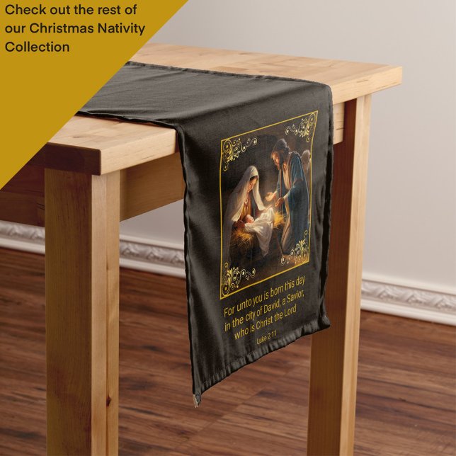 Christmas Nativity Holy Family Religious  Medium Table Runner (Creator Uploaded)