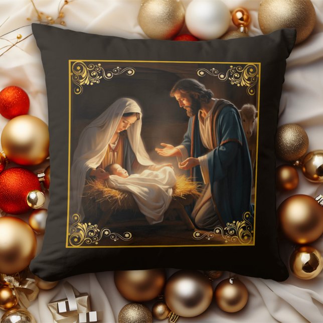 Christmas Nativity Holy Family Religious  Throw Pillow (Creator Uploaded)