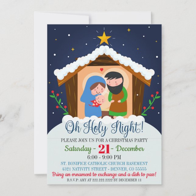 Christmas Nativity Invitation (Front)