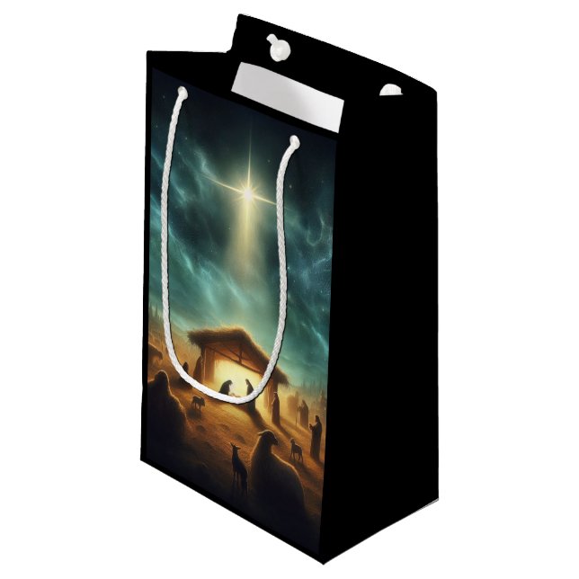 Christmas/Nativity/Jesus Small Gift Bag (Front Angled)