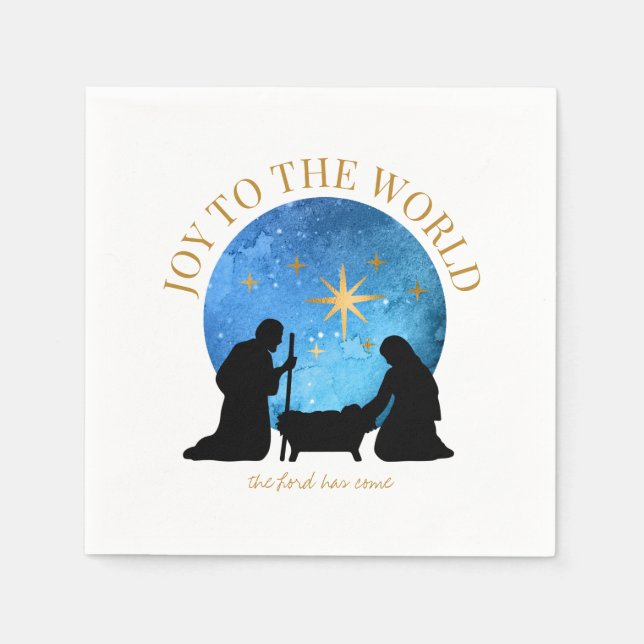 Christmas Nativity | Joy to the World | Napkin (Front)