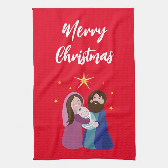 Christmas Nativity Kitchen Towel (Vertical)