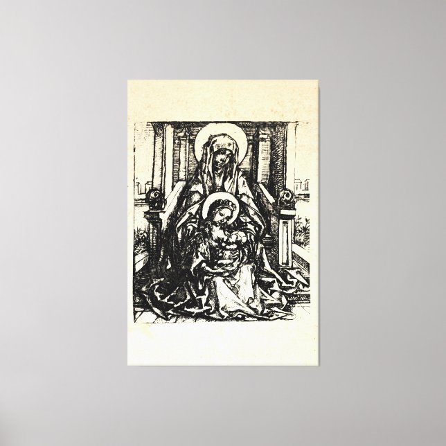 Christmas Nativity Madonna and Child Virgin Mary   Canvas Print (Front)