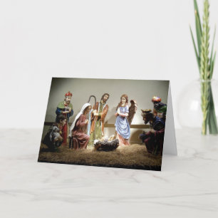 Christmas Nativity Manger Scene Christmas Card