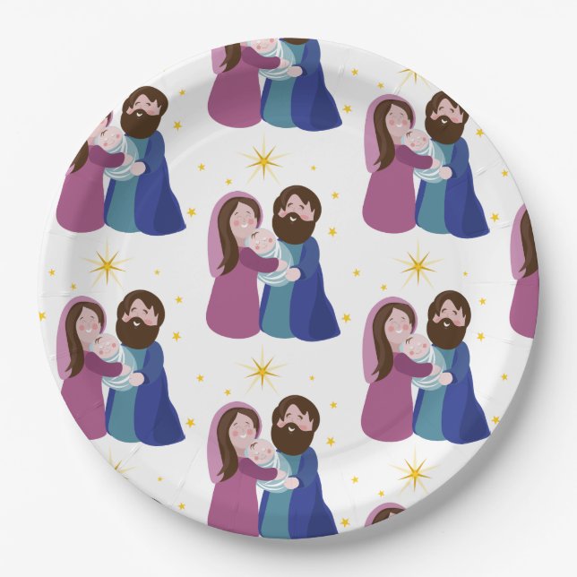 Christmas Nativity Paper Plate (Front)