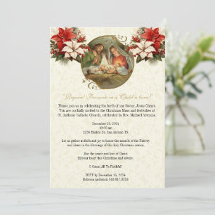 Christmas Nativity Party Celebration Religous Invitation