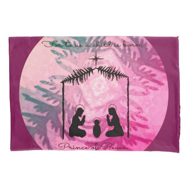 Christmas Nativity Pillowcase  (Front)