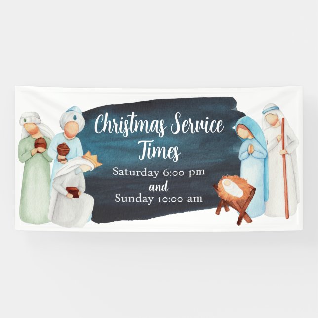 Christmas Nativity Scene Banner (Horizontal)