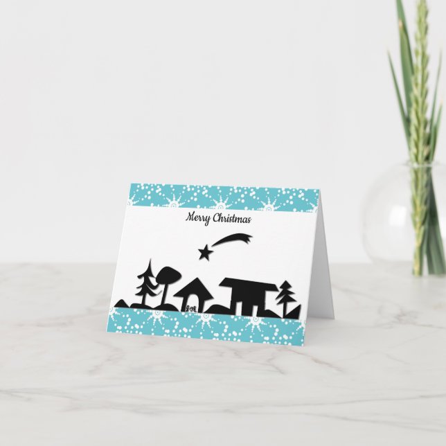 Christmas nativity scene  card (Front)