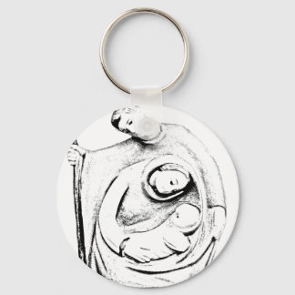 Christmas Nativity Scene. Christmas and Holiday Keychain