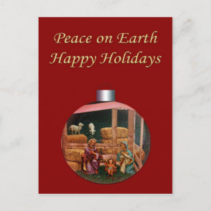 Christmas Nativity Scene Customizable Postcard