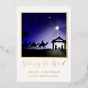 Christmas Nativity Scene Glory to God Christian