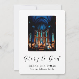 Christmas Nativity Scene Glory to God Christian Holiday Card