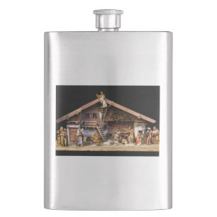 Christmas Nativity Scene Hip Flask