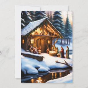 Christmas Nativity Scene Holiday Card