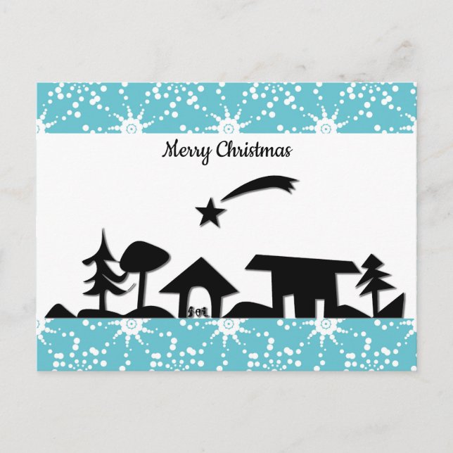 Christmas nativity scene  postcard (Front)