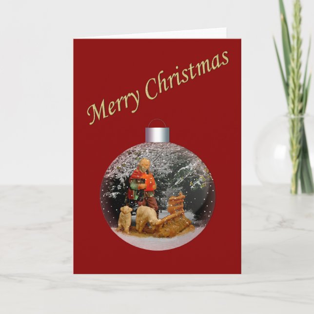 Christmas Nativity Scene Sphere Customizable Card (Front)