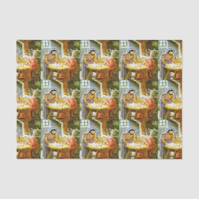 Christmas Nativity Scene Tissue Paper (Front)
