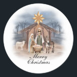 Christmas Nativity Sticker<br><div class="desc">Enjoy our religious Christmas Nativity sticker this holiday season!!</div>