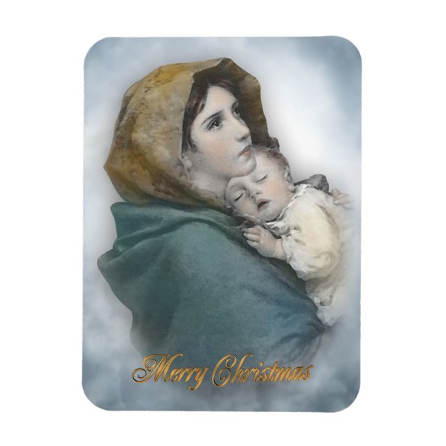 Christmas nativity The Madonna magnet (Vertical)