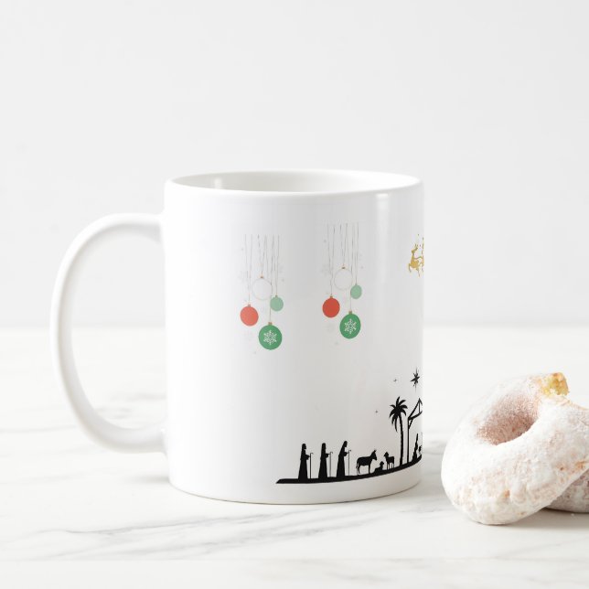Christmas nativity theme Mug (With Donut)