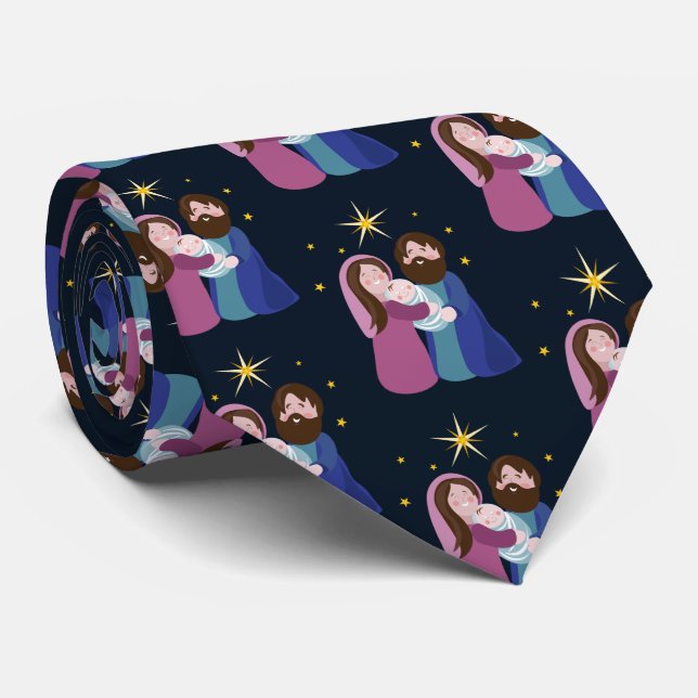 Christmas Nativity Tie (Rolled)
