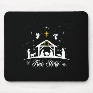 Christmas Nativity True Story Nativity Scene Gifts Mouse Pad