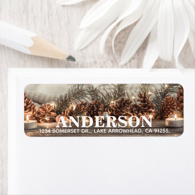 Christmas Nature Return Address Label (Insitu)