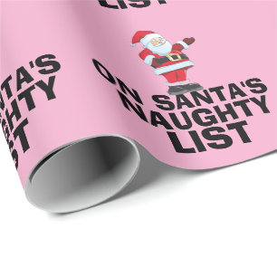 CHRISTMAS NAUGHTY LIST WIFE GIRLFRIEND WRAPPING PAPER