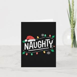 Christmas Naughty Nice Matching Funny Xmas Couple  Card