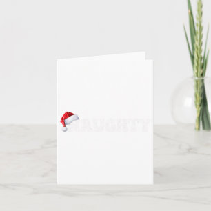 Christmas Naughty Nice Matching Funny Xmas Couple Card