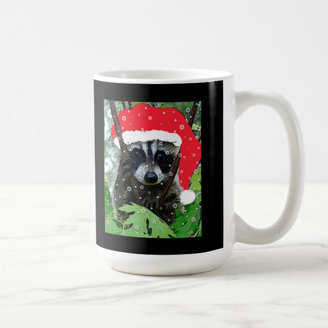 Christmas "Naughty" Raccoon Mug (Right)