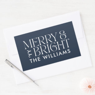 Christmas navy blue modern elegant simple sticker