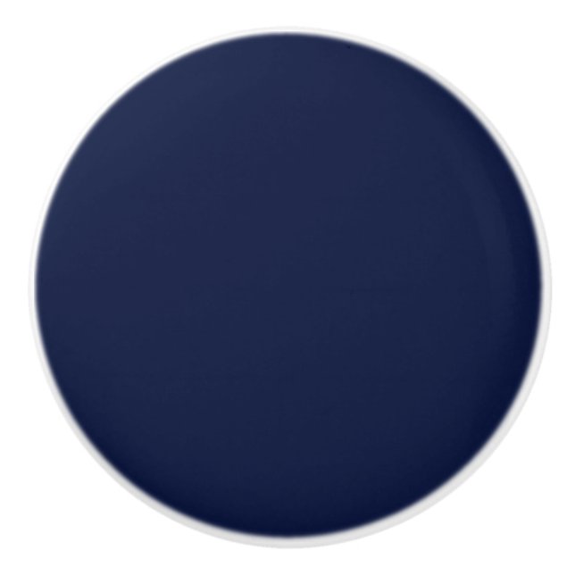 Christmas navy, solid navy, deep navy, plain navy ceramic knob (Front)