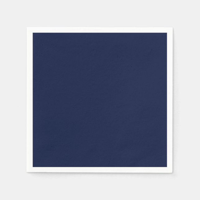Christmas navy, solid navy, deep navy, plain navy napkin (Front)