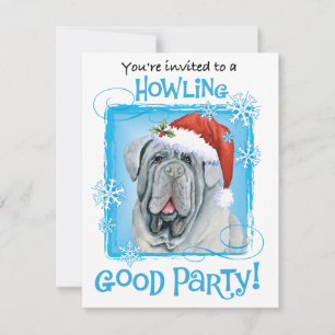 Christmas Neapolitan Mastiff Invitation