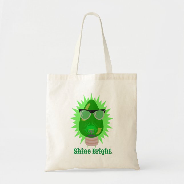Christmas Nerd Cartoon Personalize Holiday Joy Tote Bag (Front)