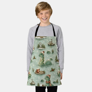 Christmas Nessie Loch Ness Monster Cozy Cryptids Apron