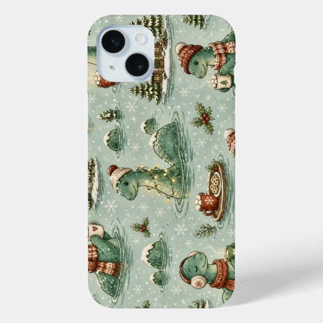Christmas Nessie Loch Ness Monster Cozy Cryptids  Case-Mate iPhone Case (Back)