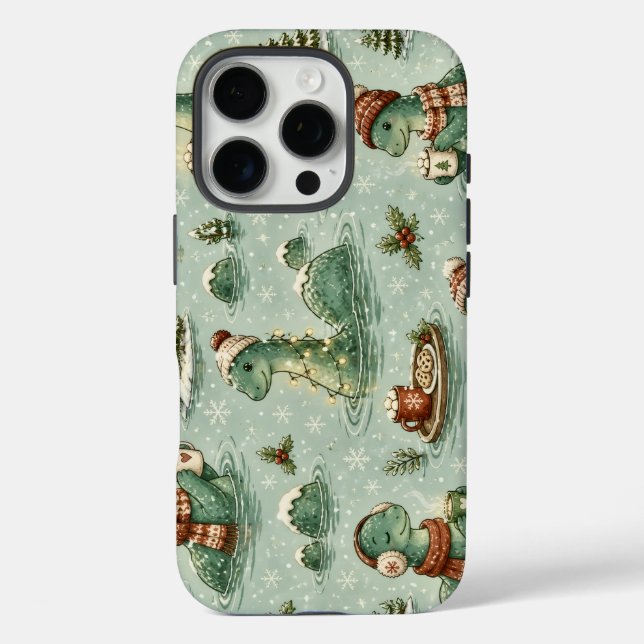 Christmas Nessie Loch Ness Monster Cozy Cryptids  Case-Mate iPhone Case (Back)